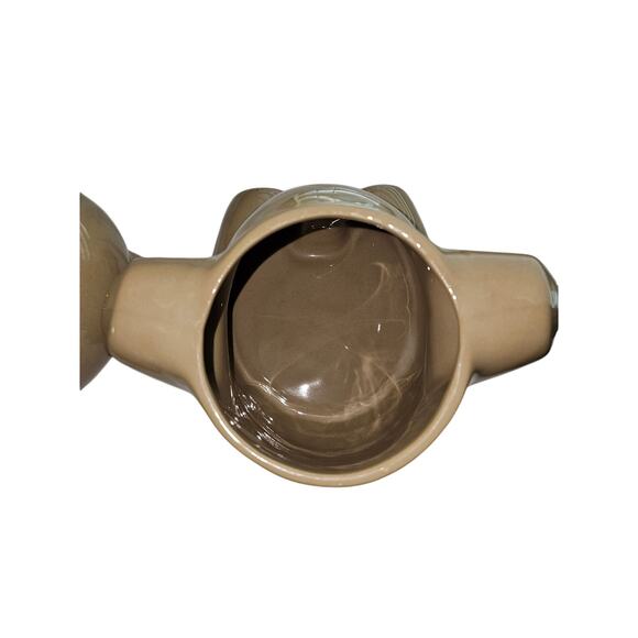 Vintage Ceramic Bear Cookie Jar – Brown Glazed Pottery – Retro Kitchen Decor - Picture 5 of 9